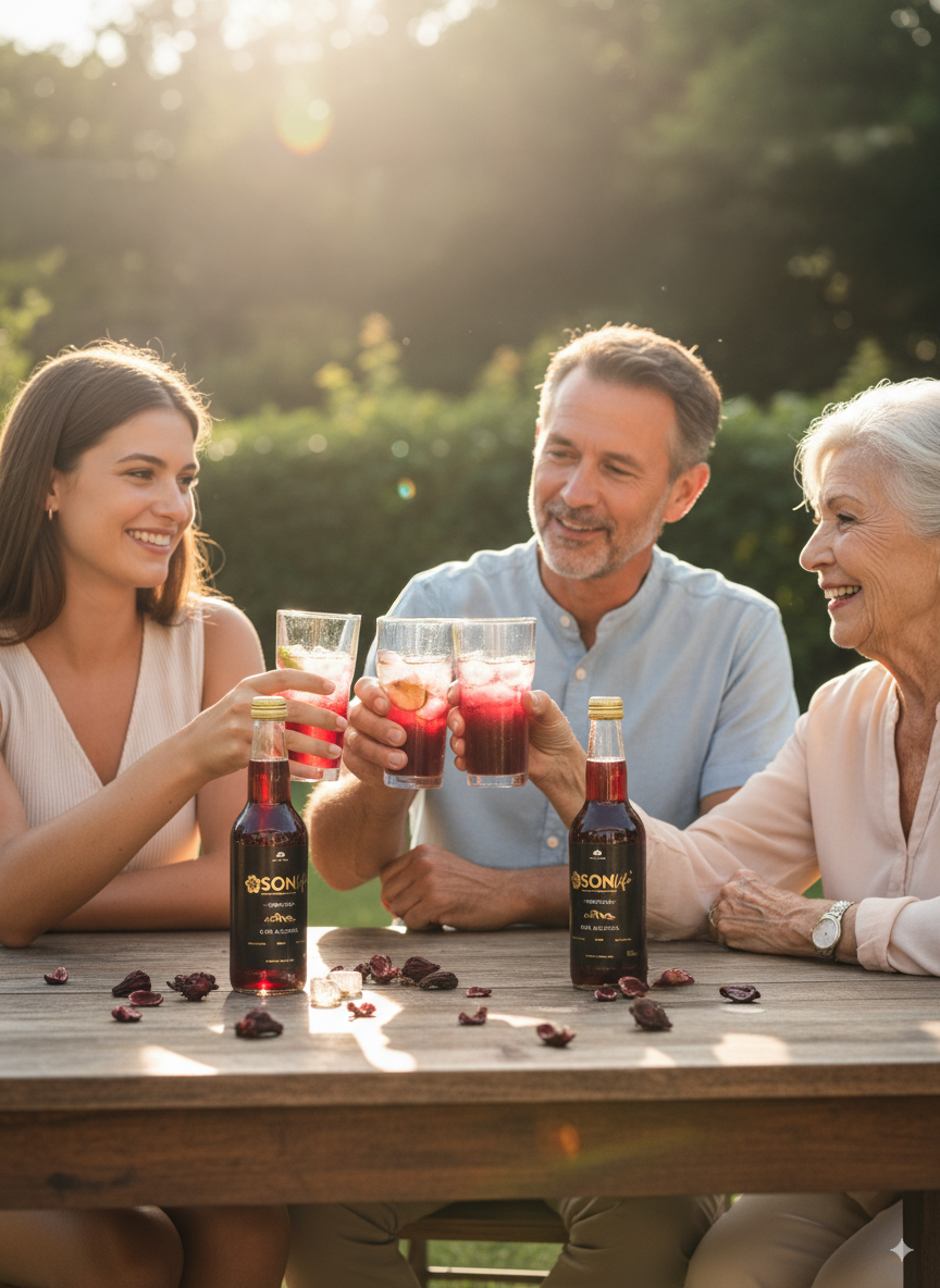 Boisson hibiscus naturelle saine pour enfants et adultes
