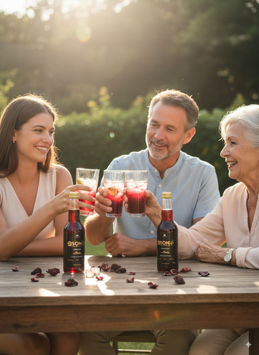 Boisson hibiscus naturelle saine pour enfants et adultes