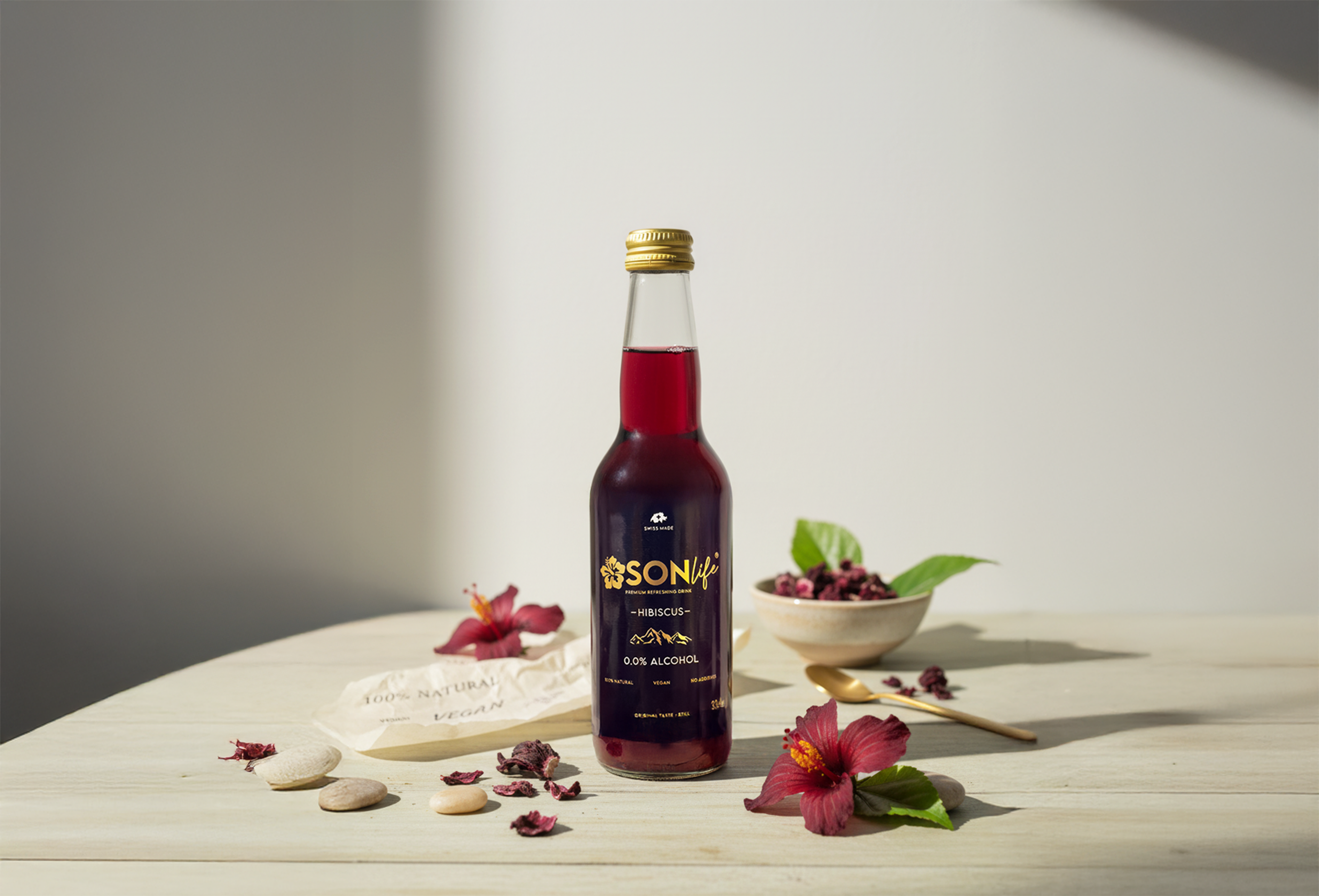 Bouteille SONLIFE premium hibiscus bissap, agaua de jamaica